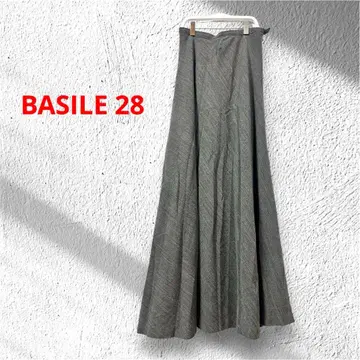 바실 BASILE 28 울 롱 스커트 맥시 길이