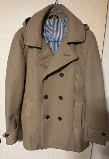 m.f.editorial 베이지 더블 브레스트 울 코트