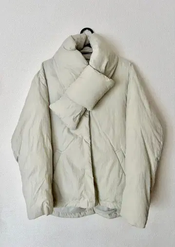 라이트온 패딩 자켓 아우터 여성용 2way 머플러 포함