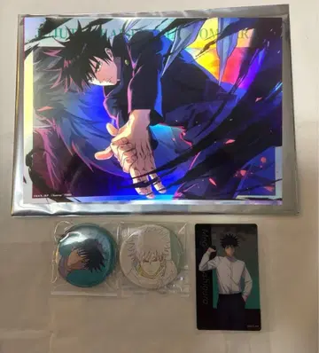 주술회전전 후시구로 메구미 캔뱃지 클리어 카드 포트레이트 포스터