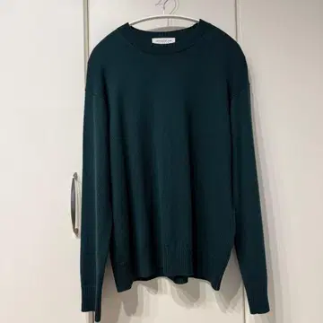 투모로우랜드 니트 스웨터 그린 짙은 녹색 M 울