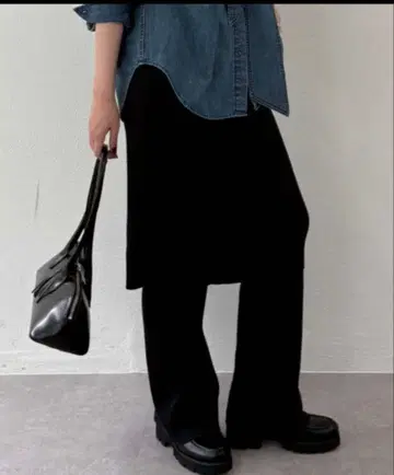 니트 스커트 팬츠 세트 라운지 드레스