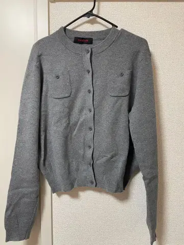 CABaN 코튼 캐시미어 크루 넥 가디건 그레이