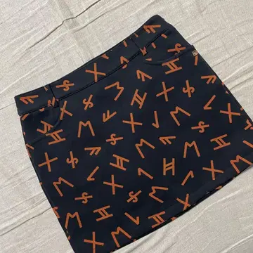 와이드 앵글 스커트 블랙 모노그램 한국 블랙 속기모 브라운