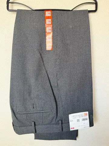 유니클로 히트텍 스마트 팬츠 그레이 (격자무늬)