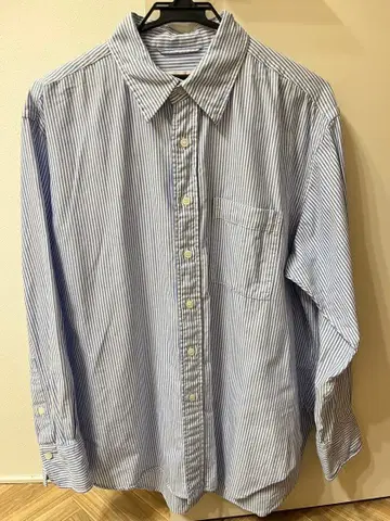 스픽 앤 스팬 옥스 스탠다드 셔츠 블루 스트라이프