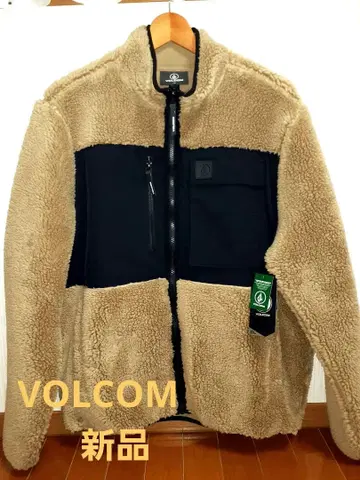 VOLCOM 플리스 자켓 베이지/블랙 L 사이즈 새상품