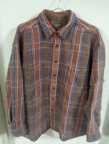 세인트 존스 베이 헤비 플란넬 셔츠 오렌지 사이즈 XL