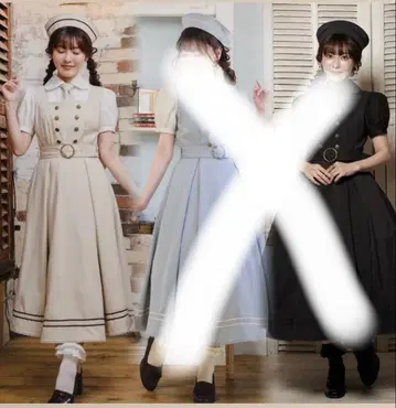 마린 아카데미아 쿠루미 콜라보 오버롤 스커트