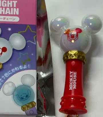디즈니 스토어 시크릿 키체인 응원봉 빨간색 미키