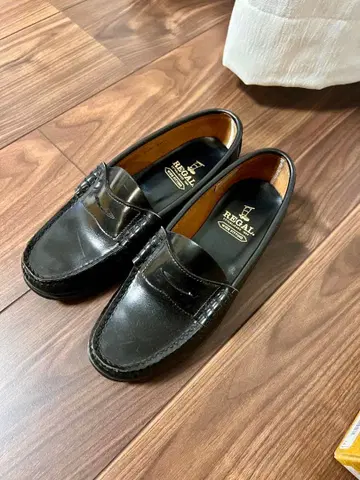 REGAL 리걸 블랙 가죽 로퍼