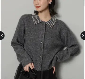 새상품 카라 비쥬 가디건 Arpege story