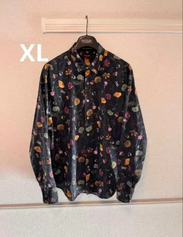 폴 스미스 컬렉션 꽃무늬 긴팔 셔츠 블랙