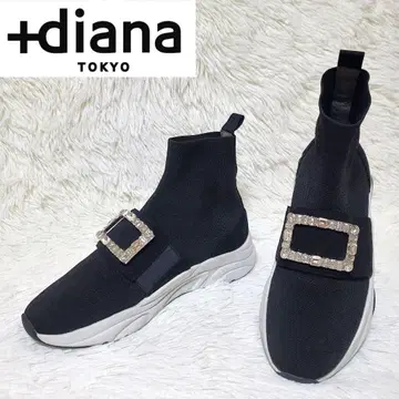 새상품급 +diana 크리스탈 버클 니트 삭스 스니커즈 통굽