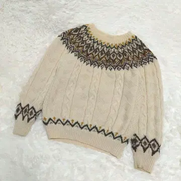 vintage 노르딕 니트 울