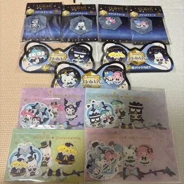 해피 복권 산리오 E상 아크릴 참 F상 캔뱃지 H상 스티커