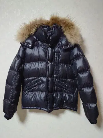 CAMP7 퍼 블랙 다운 자켓 남성용 S 00s y2k 시크 스타일