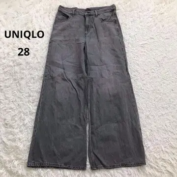 UNIQLO 유니클로 청바지 와이드 플레어 데님 여성용 28 (71cm)
