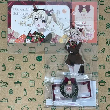 미야시타 아이 아크릴 스탠드+티켓풍 카드 루돌프풍 의상 ver.