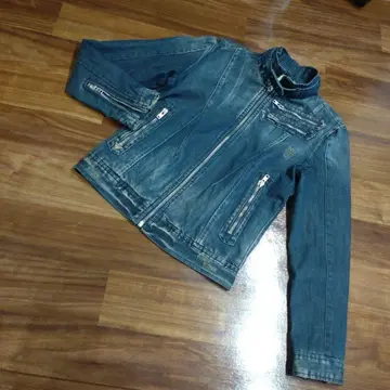 데님 자켓 지퍼 포켓 부착