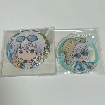 주술회전 마루쿠지 Aloha vibes 아크릴 키링 캔뱃지 고죠