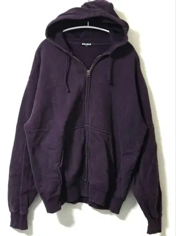 90's 올드 UNIQLO 퍼플 집업 후드티 올드 유니클로
