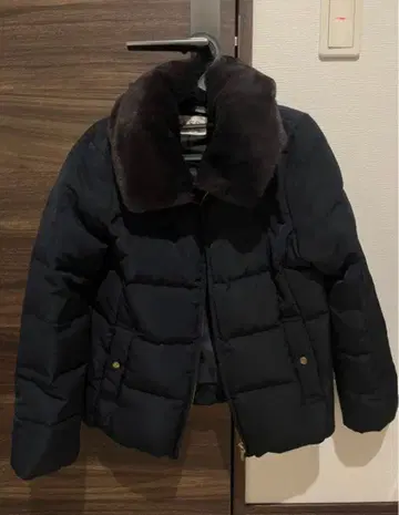 Adam et Rope 퍼 달린 다운 재킷 네이비