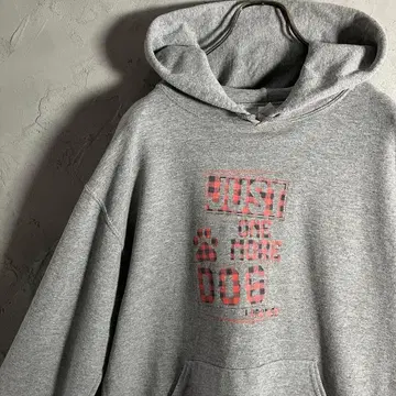 저지 후드티 빅 프린트 개 체크 무늬 속기모 S IW4