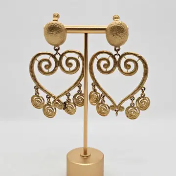 빈티지 하트 나선형 참 귀찌 빅 사이즈 SNK 각인