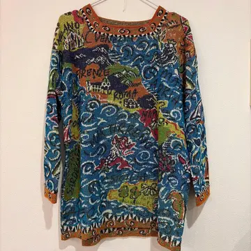 MISSONI 스웨터 이탈리아제 이탈리아 지명 패턴 레트로