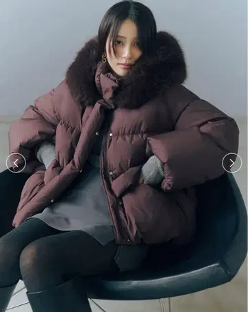 FRAY I.D 후드 퍼 숏 다운 코트 (완판템)