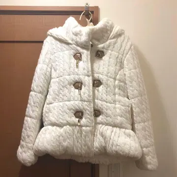 화이트 케이블 짜임 더플 코트 CECIL Mc BEE y2k