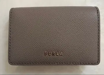 FURLA 그레이 가죽 카드 케이스 클래식 명함지갑