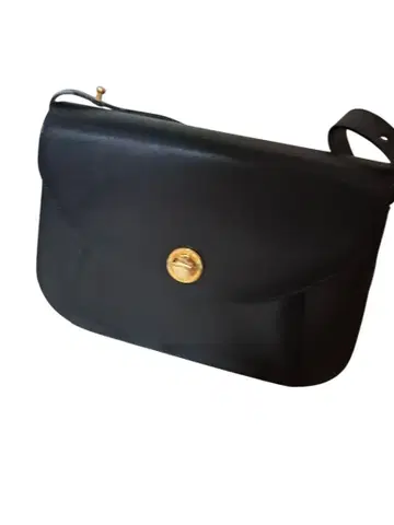 블랙 가죽 숄더백