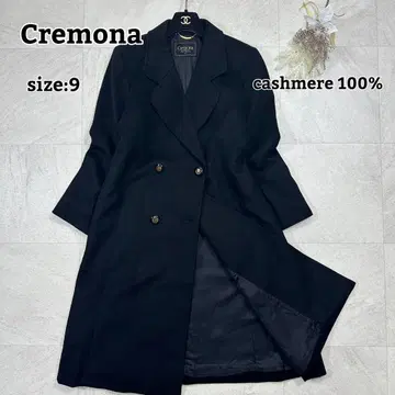 [ Cremona ] 캐시미어 100% 더블 롱 코트 빈티지 버튼