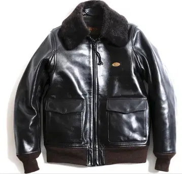 HWZN 블랙 가죽 자켓 보아 카라 부착