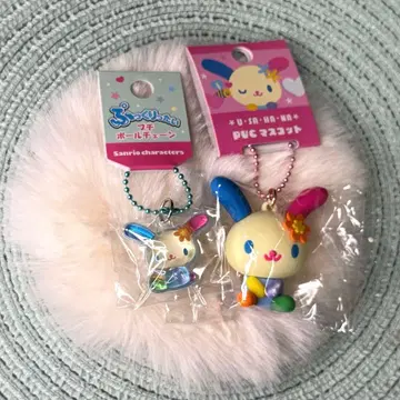 산리오 우사하나 2세트 PVC 마스코트  참
