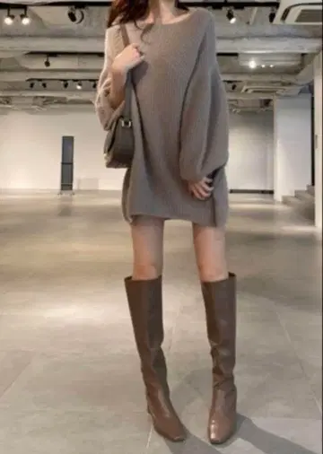 snidel 라쿤 미니 니트 원피스