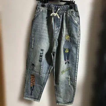 자수 데님 미사용 새상품