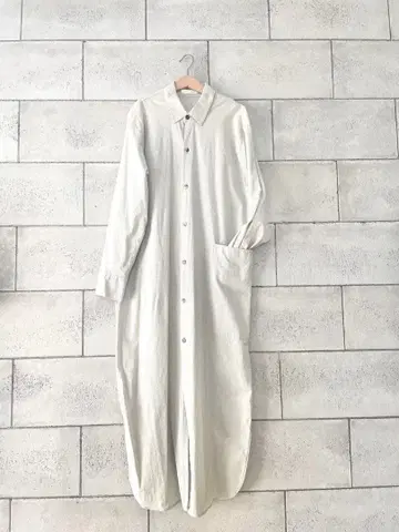 GALERIE VIE 코튼 스트레치 브로드 롱 셔츠 원피스