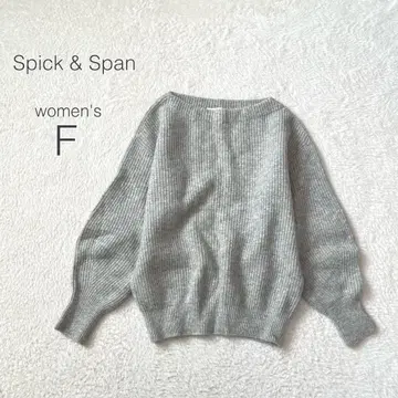 스픽앤스팬 니트 스웨터 긴팔 캐시미어 혼방 일본제 캐주얼