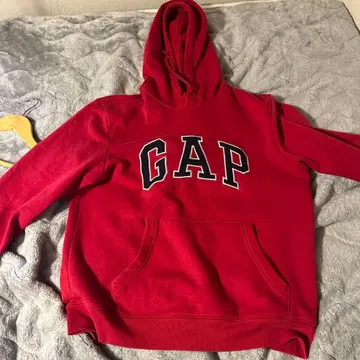 GAP 레드 후드 부착 후드티 S 사이즈