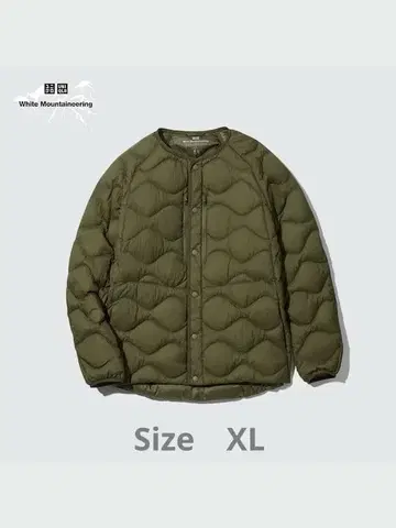 White Mountaineering 다운 자켓 올리브 유니클로