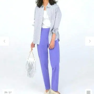 [ 미사용 새상품 ] 23구 TR 스트레치 개버 테이퍼드 팬츠 퍼플