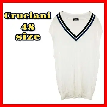 [ Cruciani ] 48사이즈 L사이즈 상당 화이트 여성용 슬리브리스