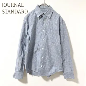 저널 스탠다드 긴팔 셔츠 도트 무늬 S 면 100 올 패턴 겉옷