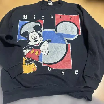 미키마우스 맨투맨 블랙 사이즈 L