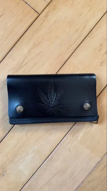 천연 가죽 장지갑 블랙 엠보 디자인 가죽 지갑 스냅식