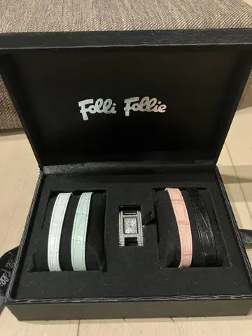 폴리폴리 여성용 손목시계 큐빅 벨트 4종