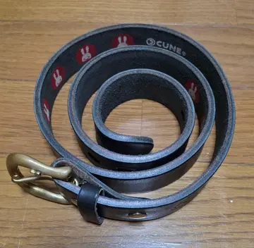 초레어 CUNE 가죽 블랙 벨트 금속 버클